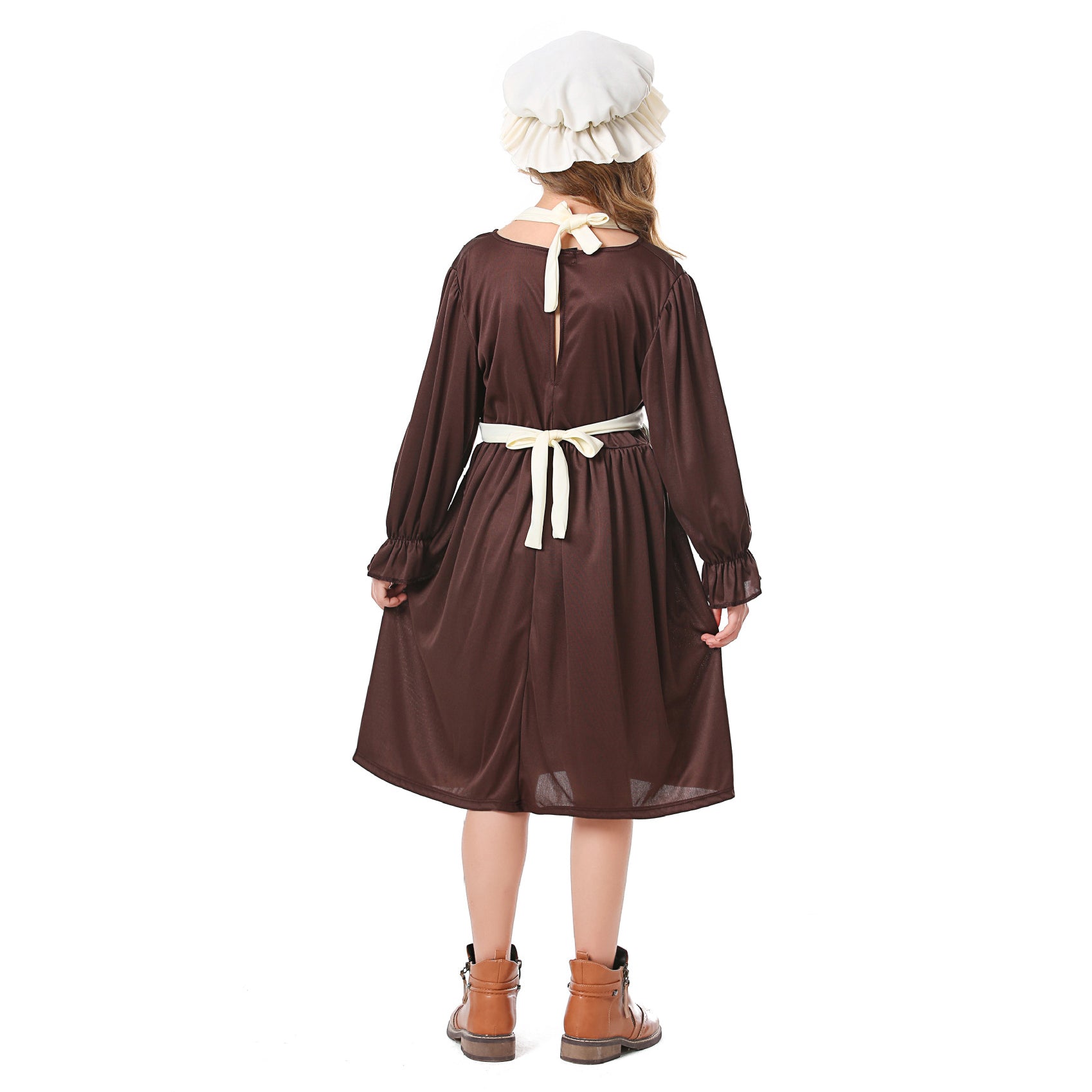 Costume medievale per bambini: costume da nonna povera coloniale europea