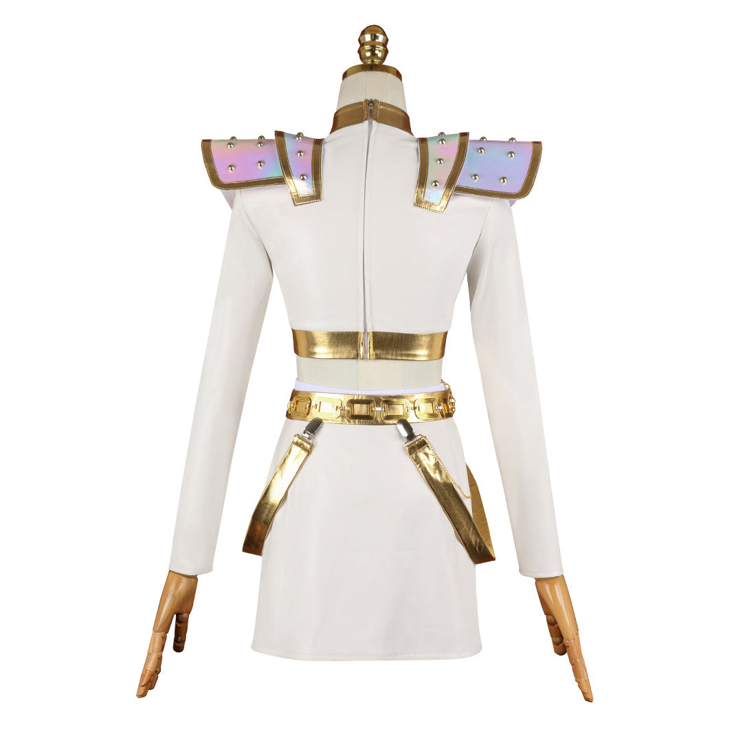 Costume cosplay Kpop Cacciatrice di Streghe Zoe Nero e Oro per Performance