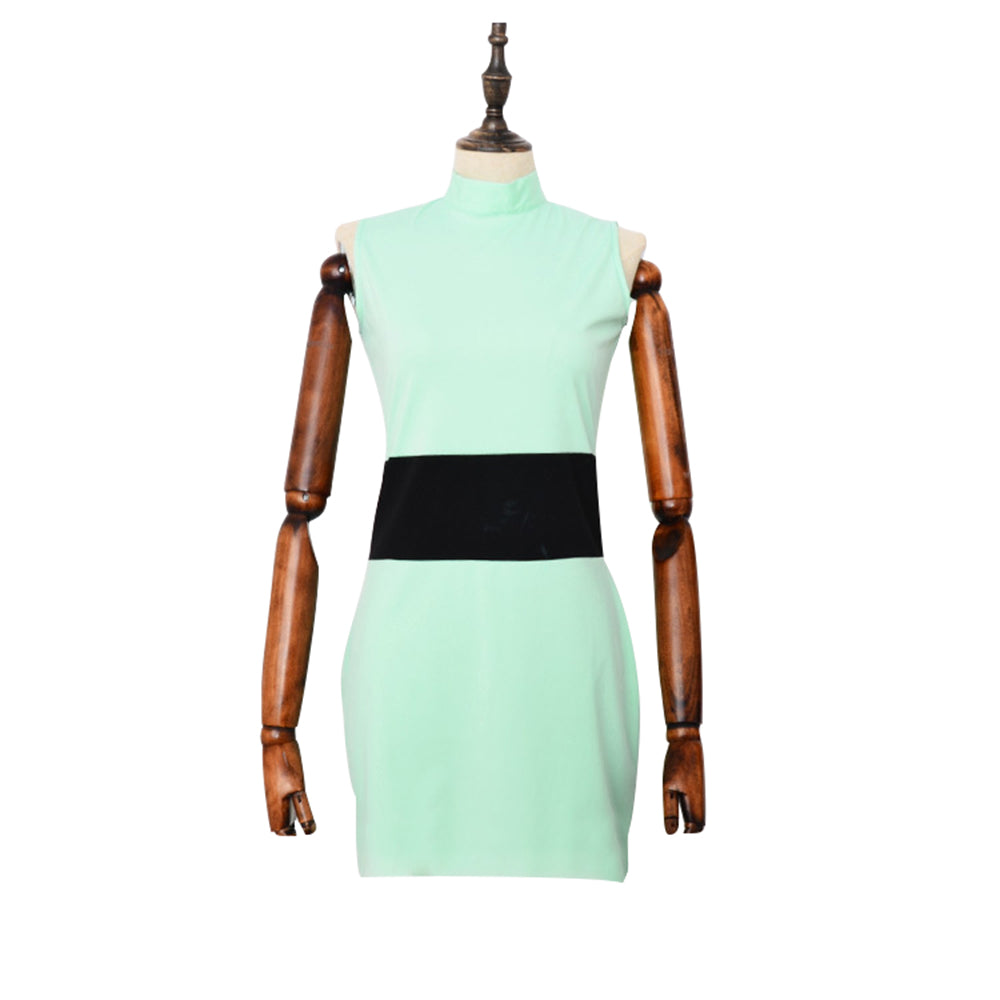 Costume delle Superchicche Blossom Rosa Blu Verde Mini Abito Elegante