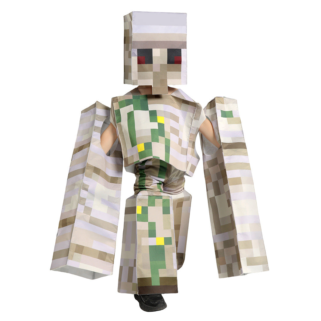 Costume da scheletro di Minecraft per bambini, ragazzi e ragazze per Halloween
