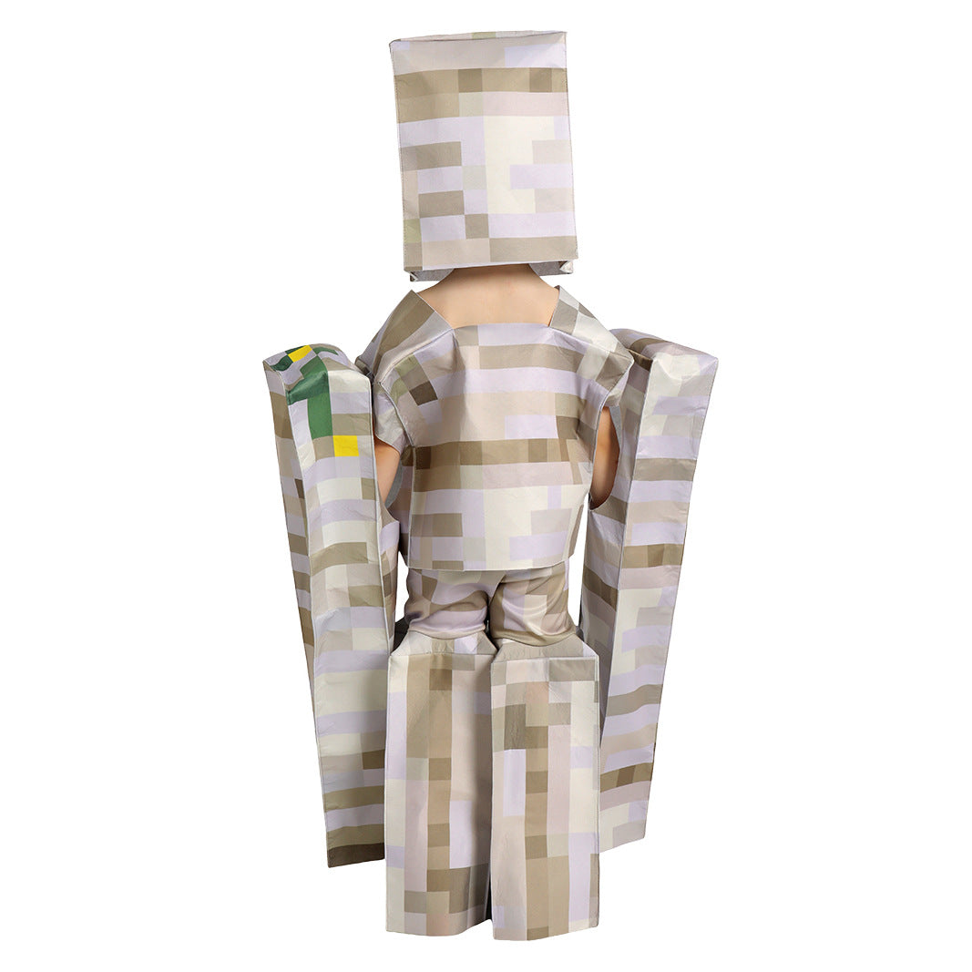 Costume da scheletro di Minecraft per bambini, ragazzi e ragazze per Halloween