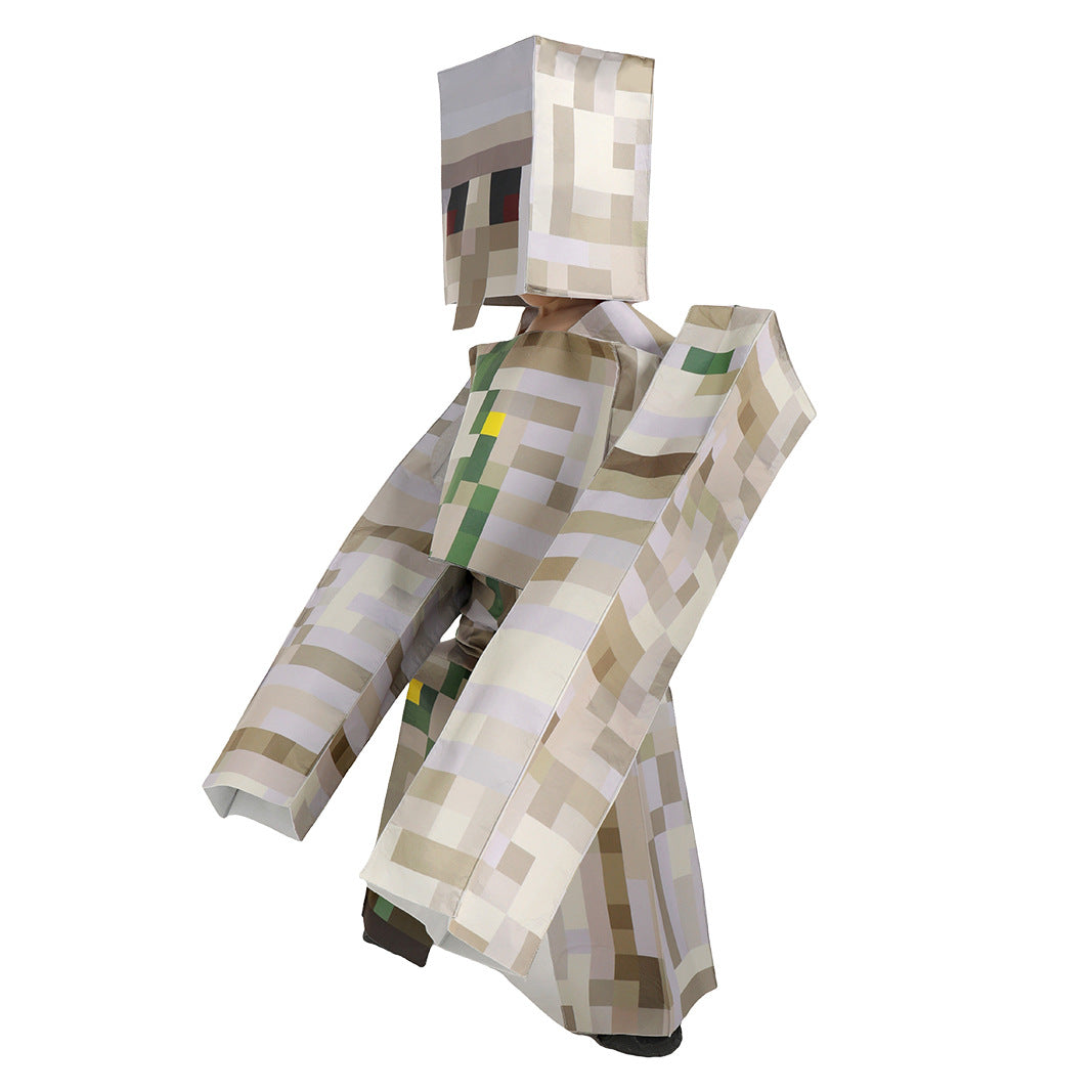 Costume da scheletro di Minecraft per bambini, ragazzi e ragazze per Halloween