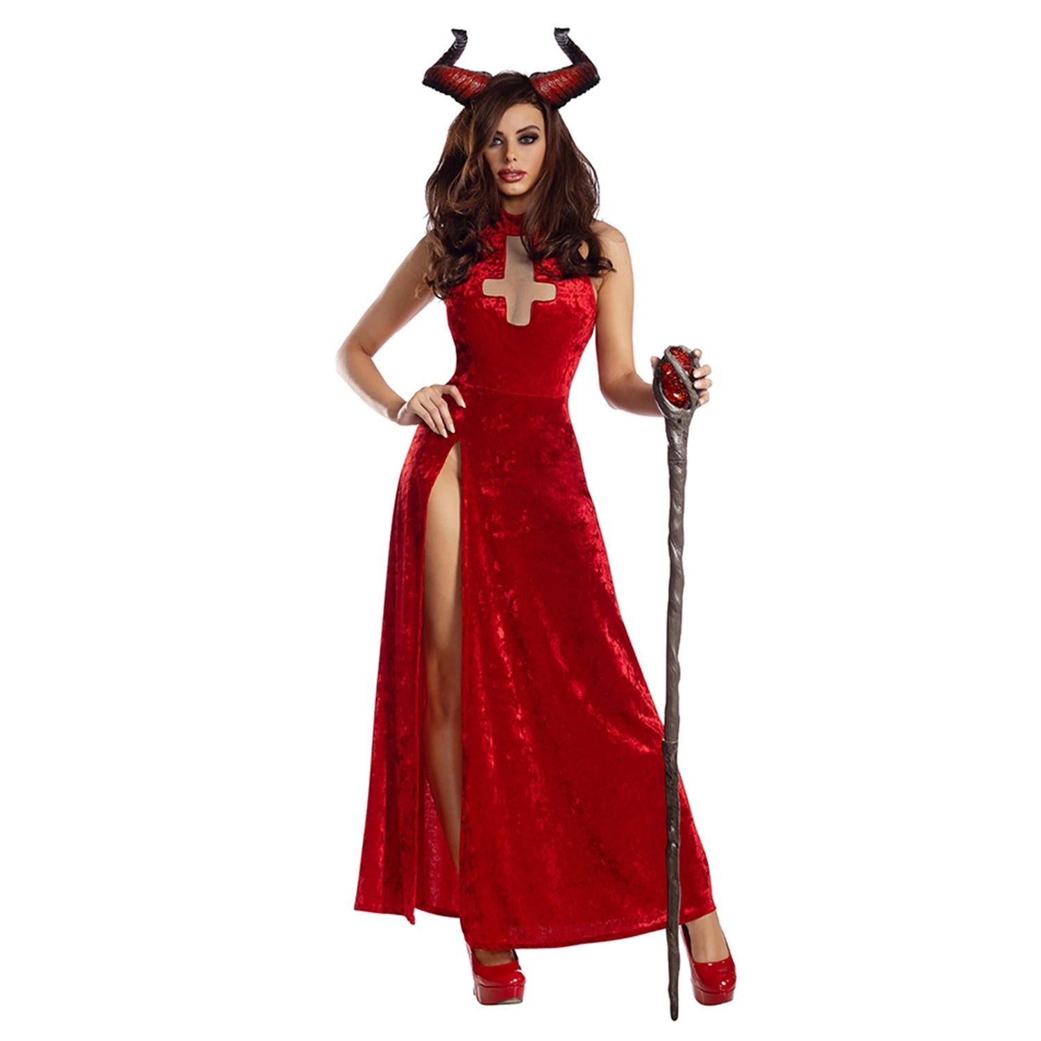 Costume da Demone Succube Rosso CATTIVA RELIGIONE per Halloween