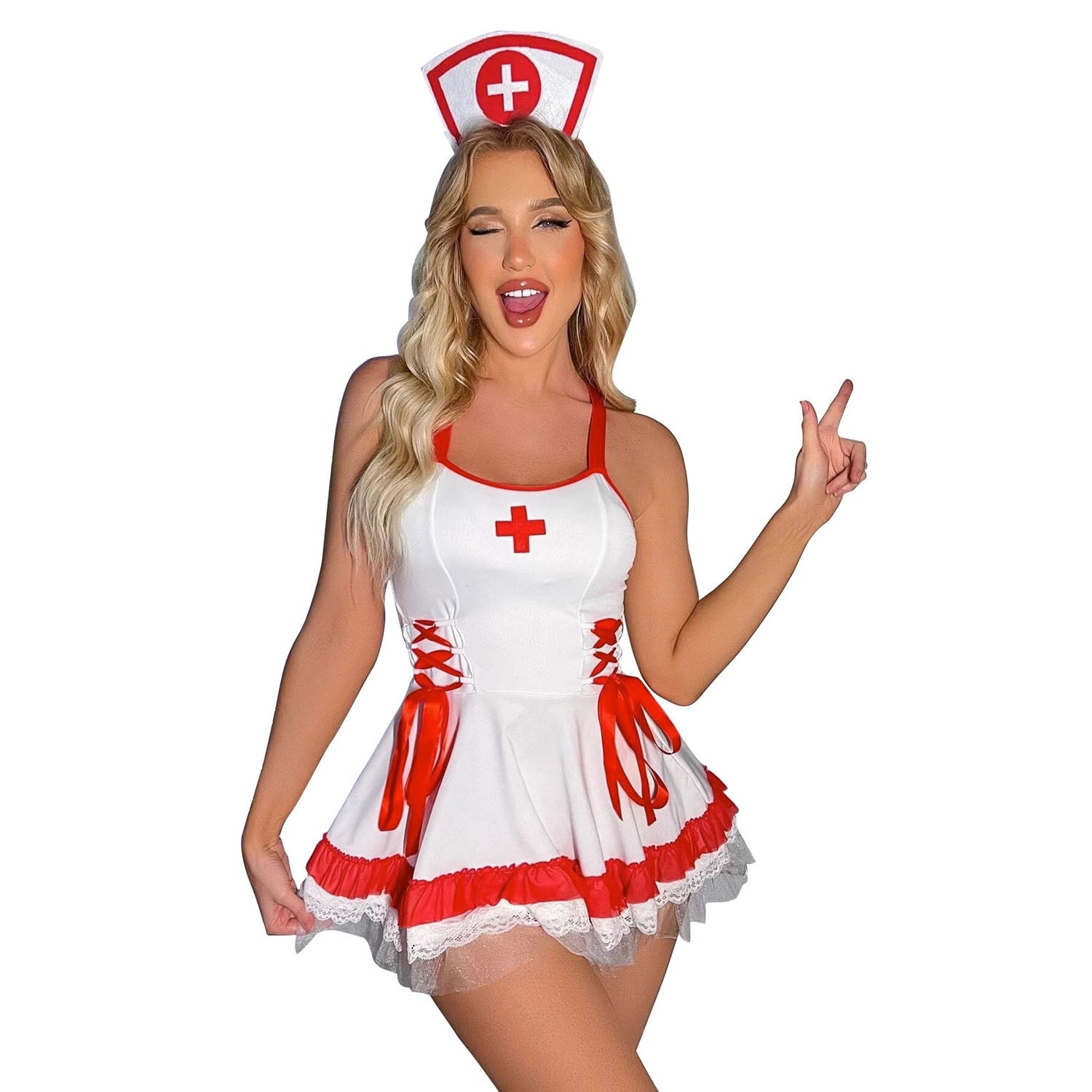 Costume da vestito uniforme da infermiera affascinante