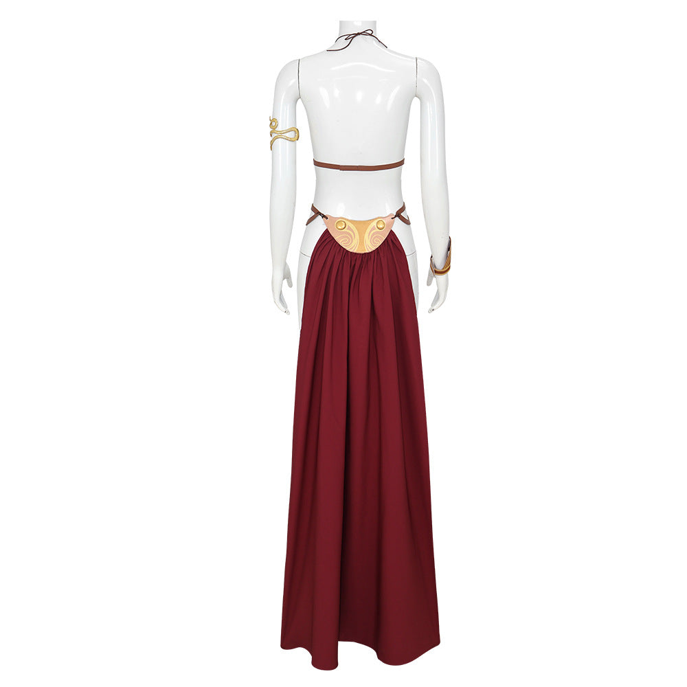 Costume cosplay da carnevale da principessa Leia Organa di Star Wars per adulti