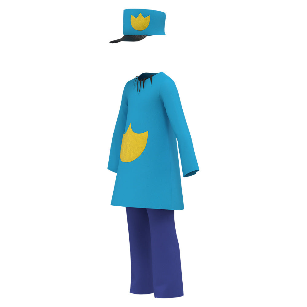 Costume elegante da poliziotto per cane Petey con tuta e cappello per gatto