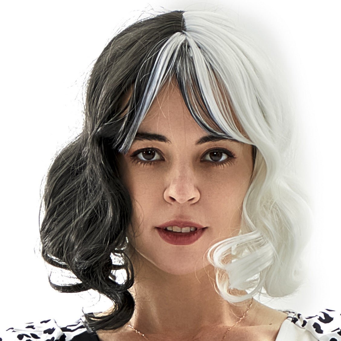 Costume da vestito Cruella dalmata KuIra Stage Halloween
