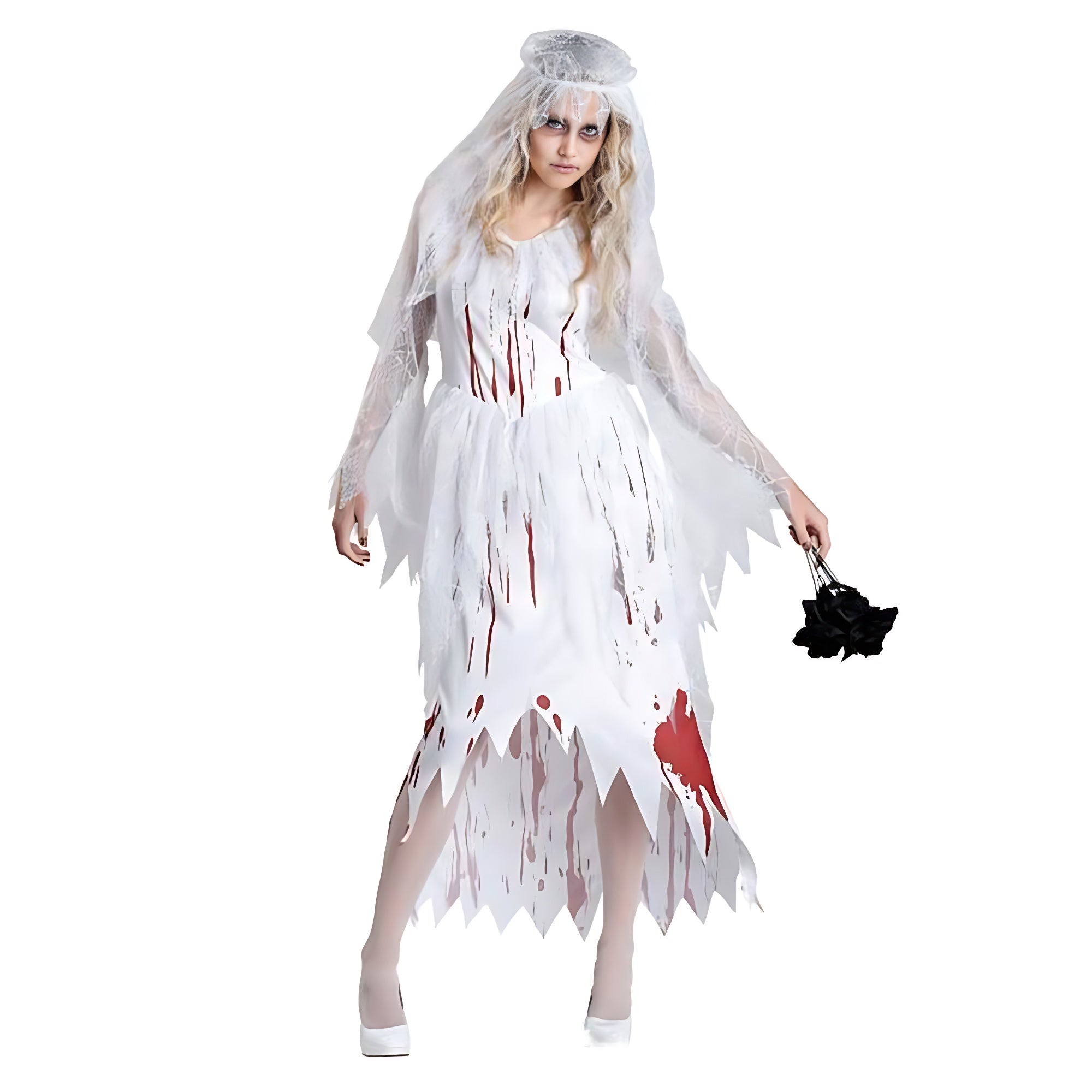 Female Vampire Corpse Bride Ghost Costume Zombie Blood Game Halloween