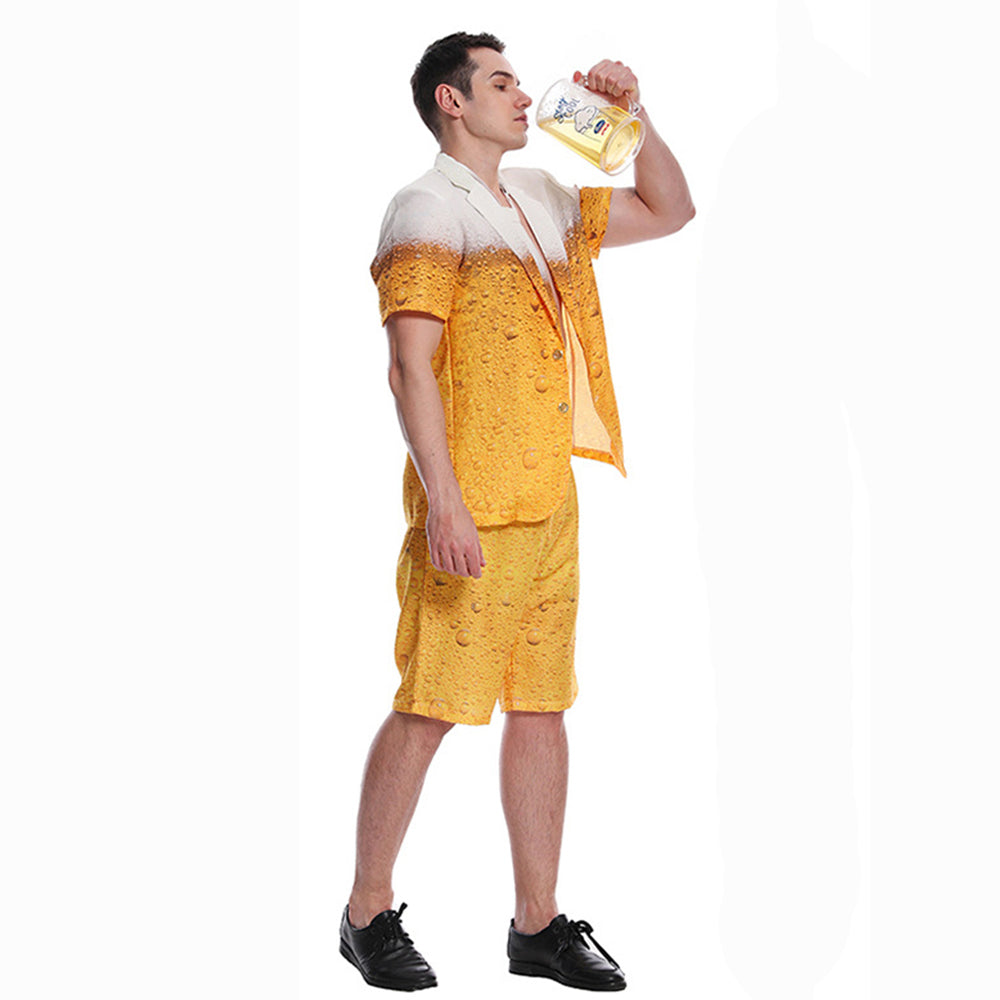 Costume da birra Costume divertente Abiti Oktoberfest Vestito per uomini donne Halloween Carnevale