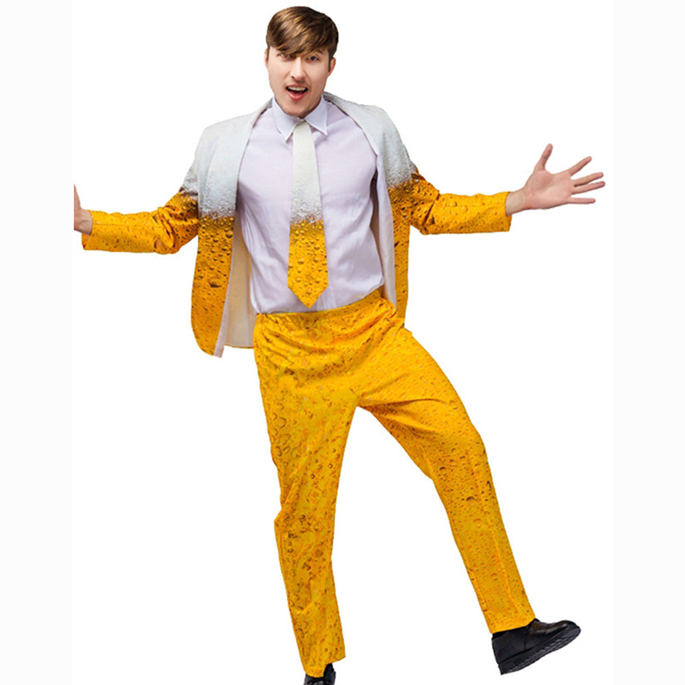 Costume da birra Costume divertente Abiti Oktoberfest Vestito per uomini donne Halloween Carnevale