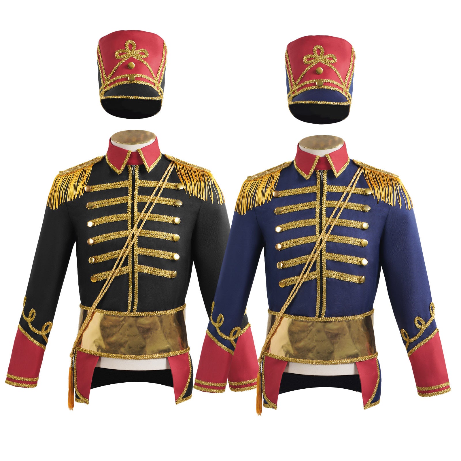 Giacca da parata da tamburino, giacca da principe reale, tunica da ussaro britannico, costume da uomo per Halloween