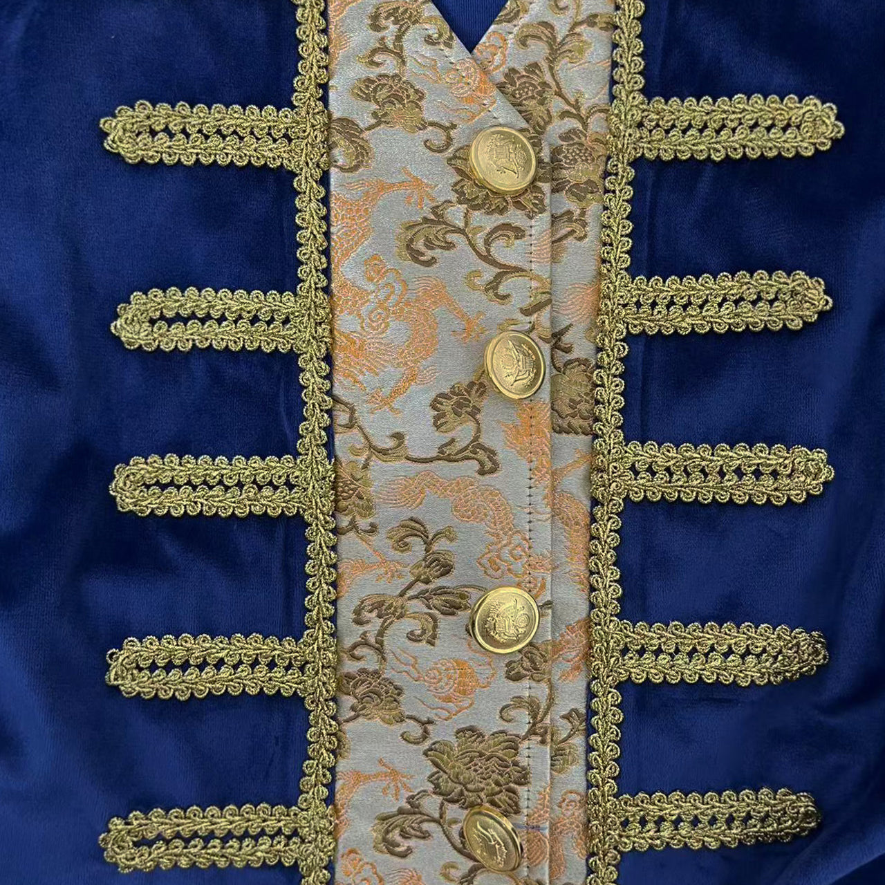 Costume da principe blu "La Bella e la Bestia" da uomo, frac medievale gotico