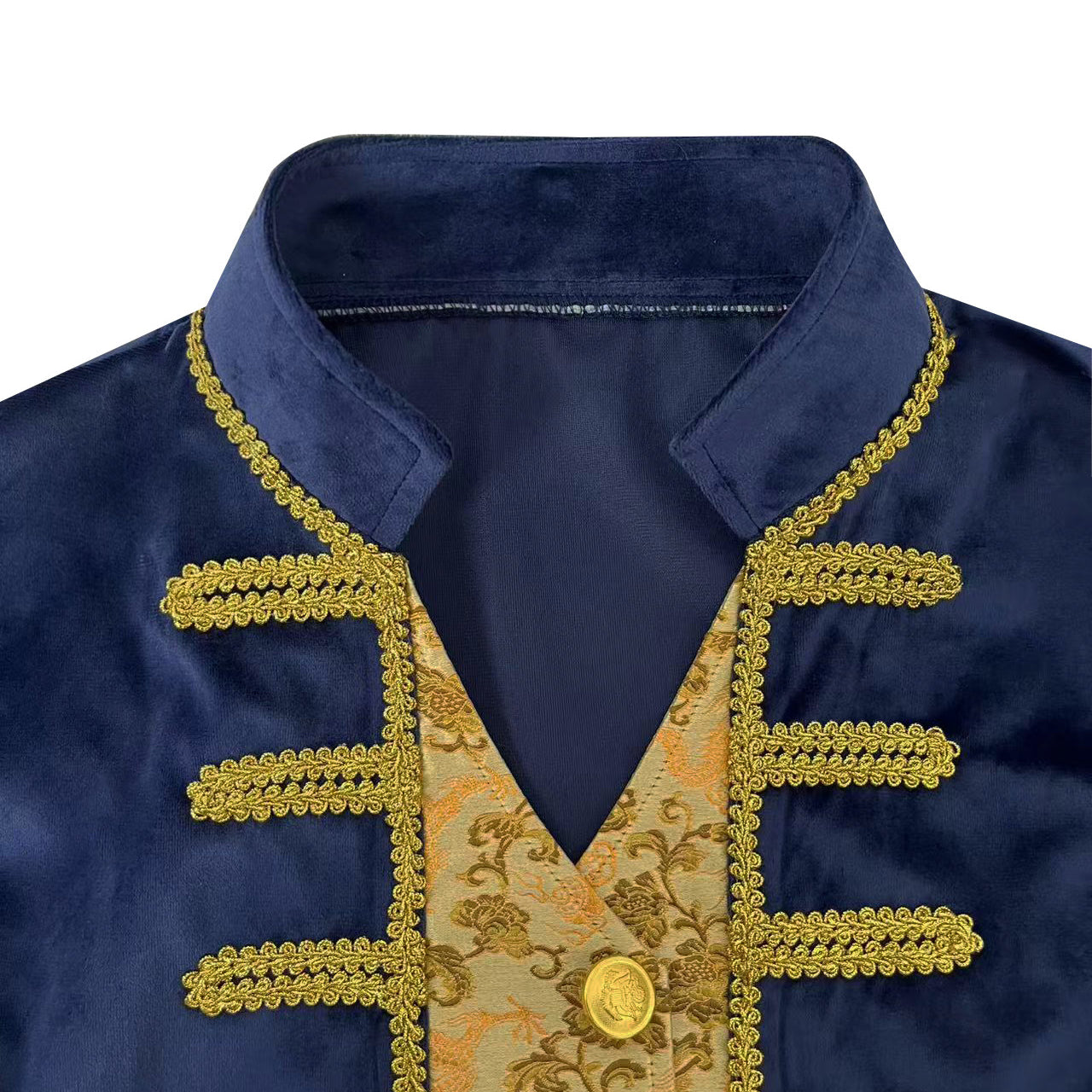 Costume da principe blu "La Bella e la Bestia" da uomo, frac medievale gotico