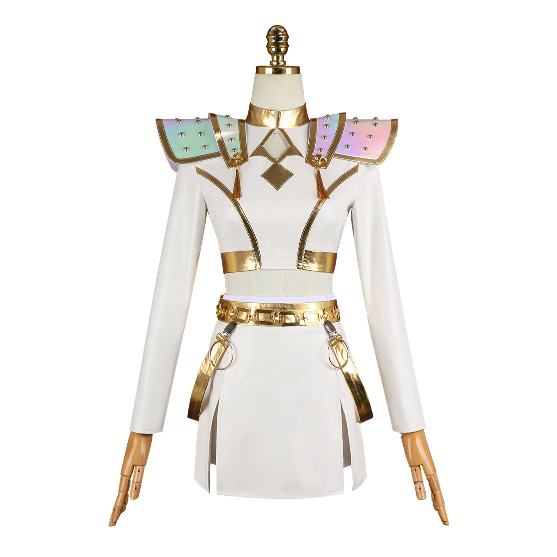 Costume cosplay Kpop Cacciatrice di Streghe Zoe Nero e Oro per Performance