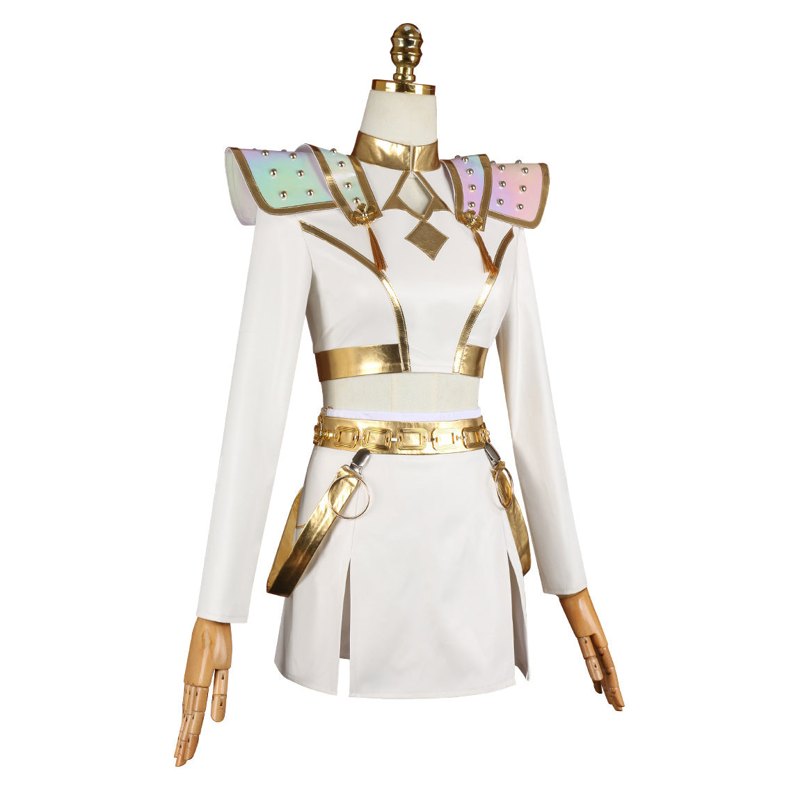 Costume cosplay Kpop Cacciatrice di Streghe Zoe Nero e Oro per Performance