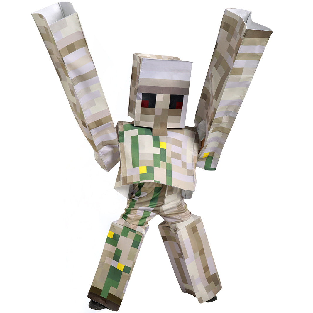 Costume da scheletro di Minecraft per bambini, ragazzi e ragazze per Halloween