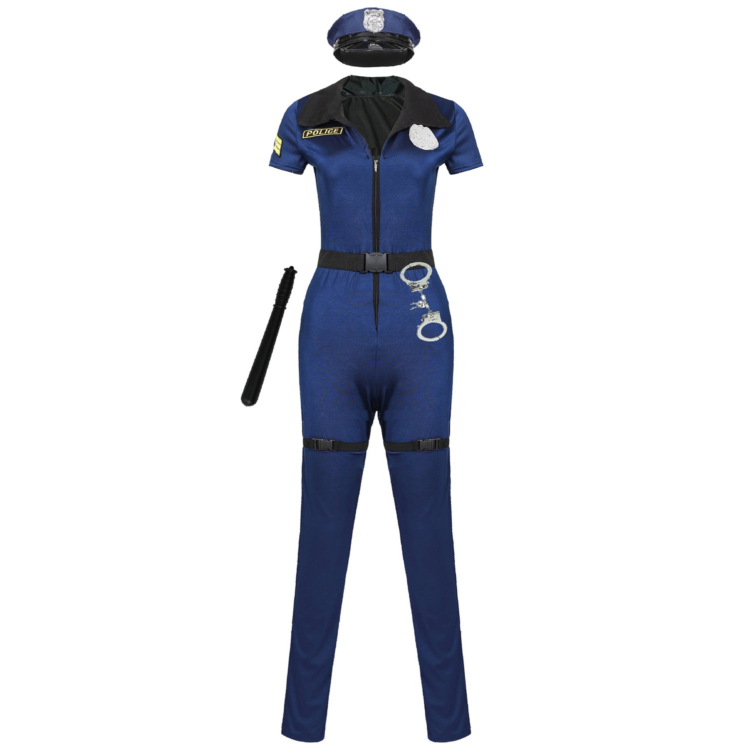 Costume da poliziotta con cappello per donna Halloween M a XL