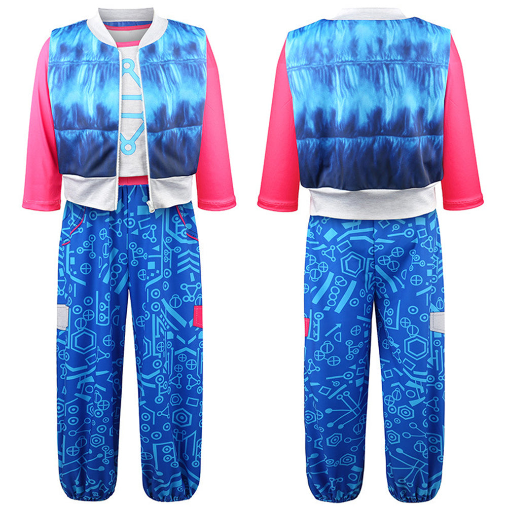 Costume Zombies 4 Addison per Bambine Vestito da Cheerleader 3PCS Halloween