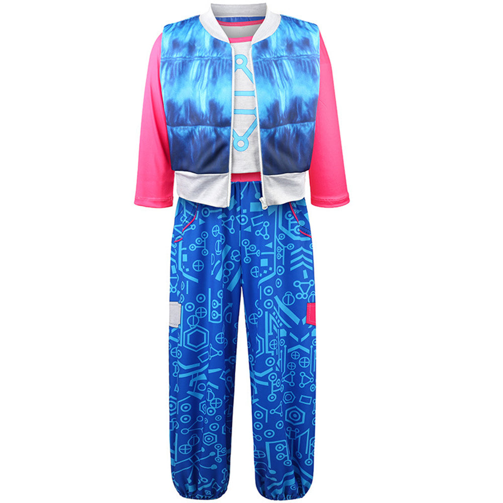 Costume Zombies 4 Addison per Bambine Vestito da Cheerleader 3PCS Halloween