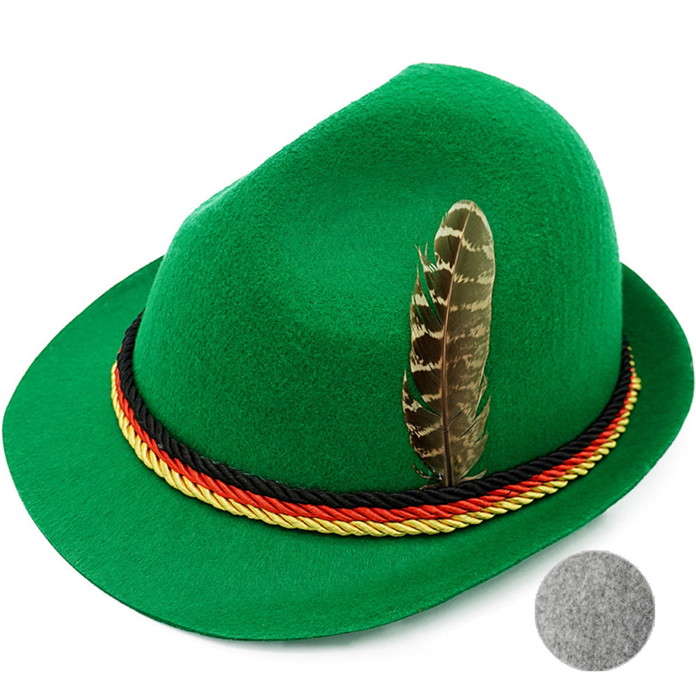 Cappello piumato da jazz panamense alpino tedesco birra Monaco Halloween