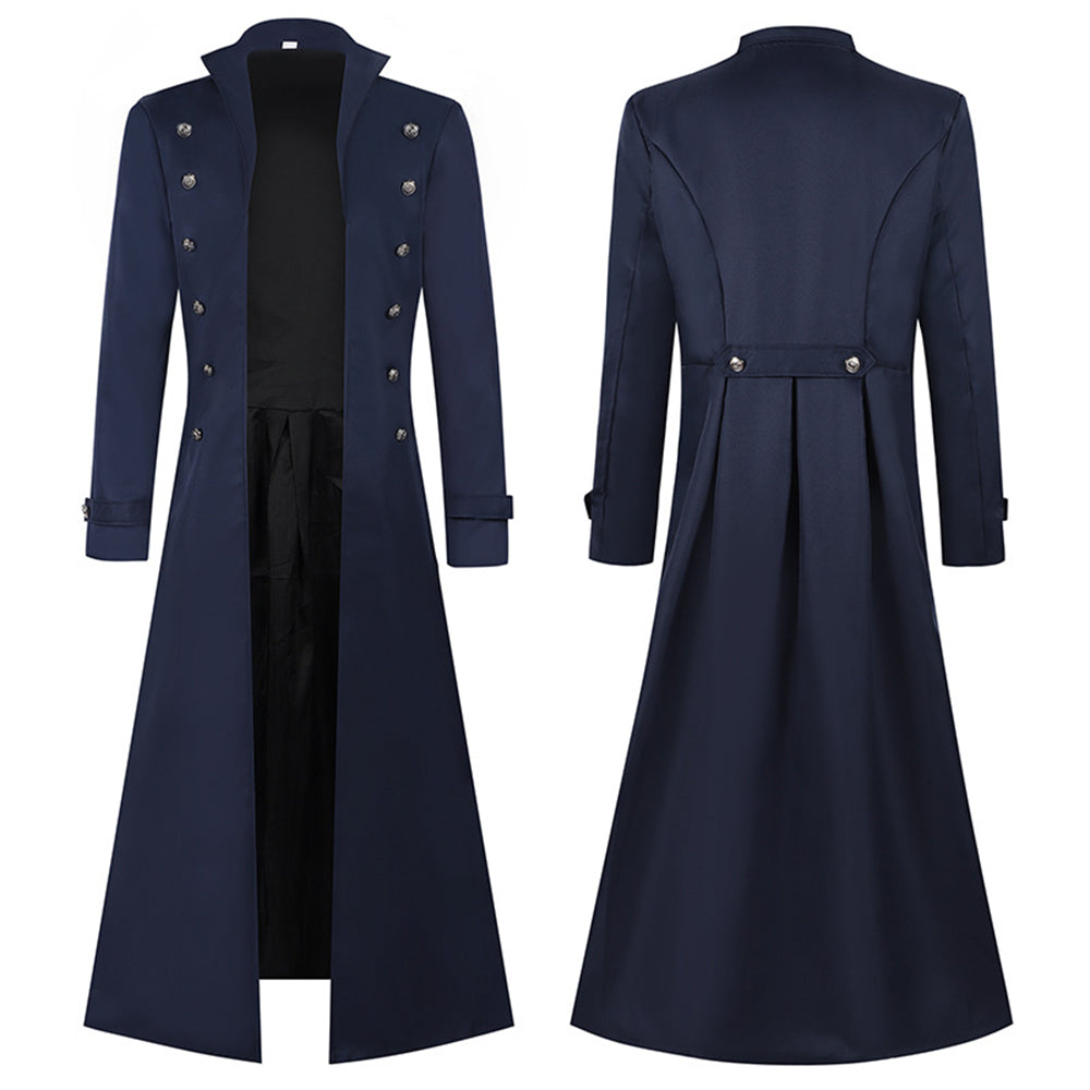 Cappotto Costume Medievale Steampunk Retrò Gotico Cappotto Trench Uniforme Vittoriana