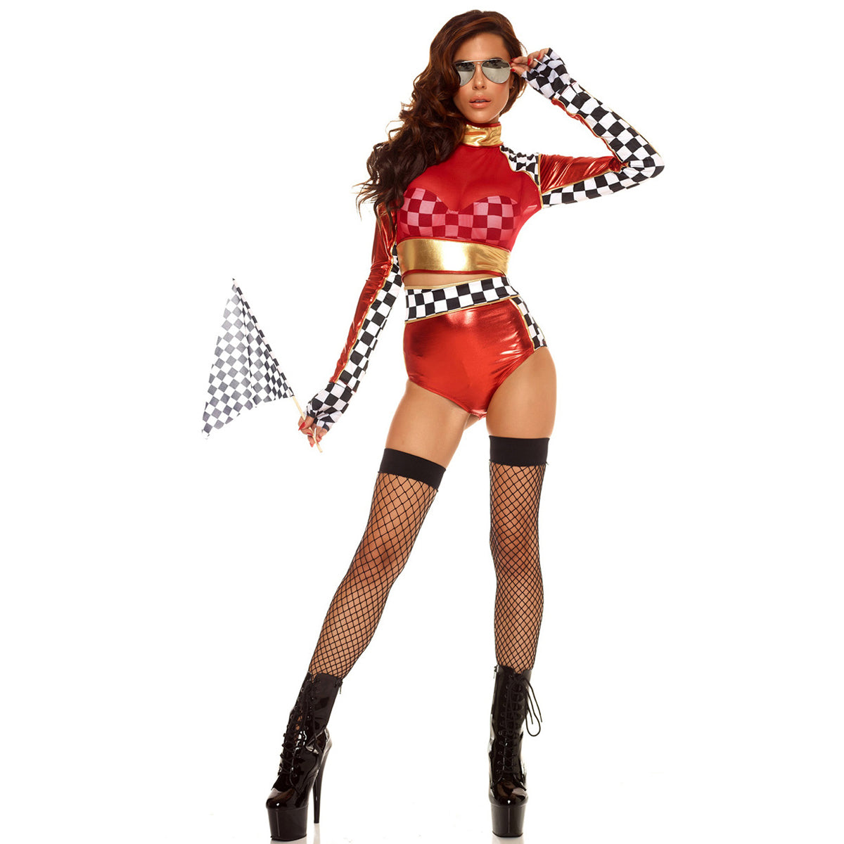 Costume da cheerleader Chic Grid Girl