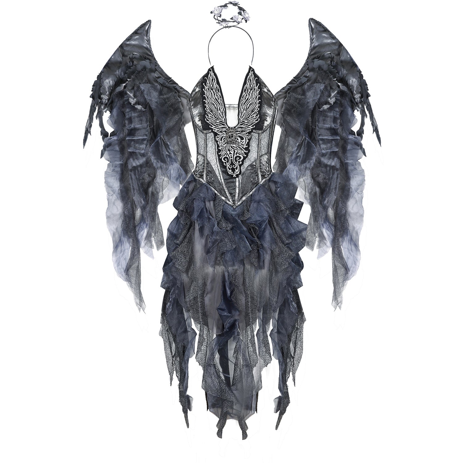 Costume Deluxe Angelo Celestiale con Ali per Donna