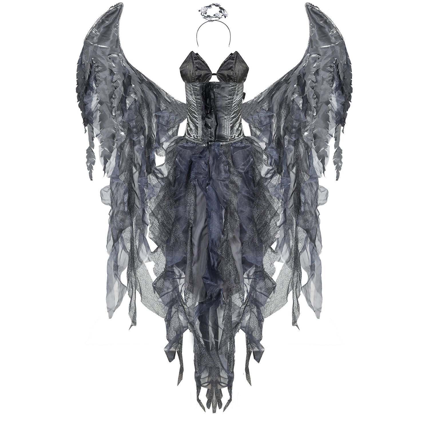 Costume Deluxe Angelo Celestiale con Ali per Donna