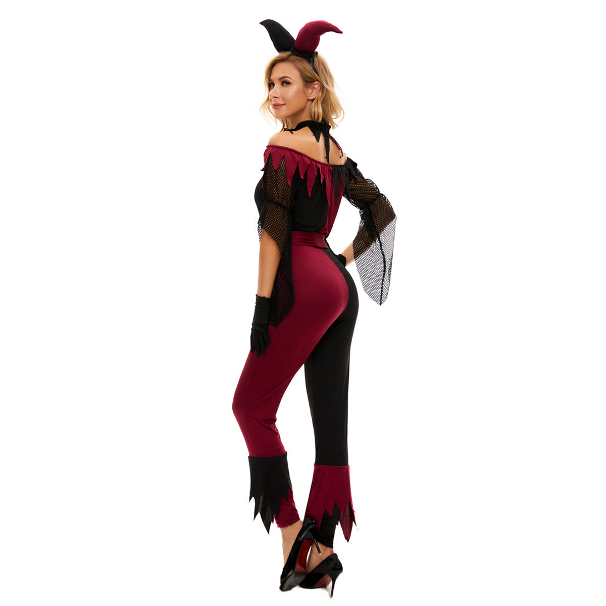 Costume da pagliaccio Psycho Jester Suicide Squad per donna Halloween