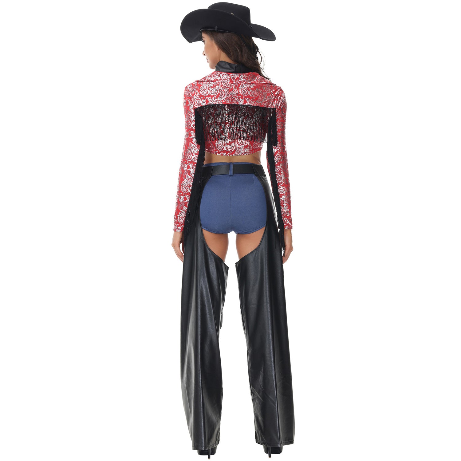 Costume autentico da cowgirl in stile western per cavalcate