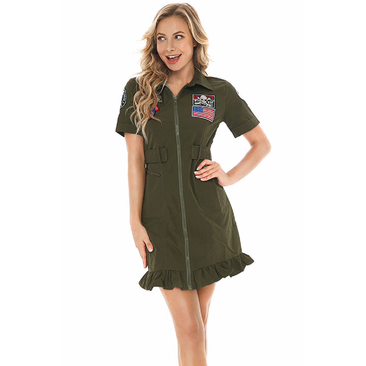 Costume da volo Maverick da pilota Top Gun da donna