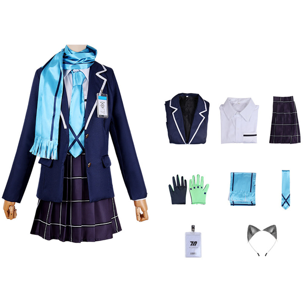 Blue Archive Sunaookami Shiroko Costume da Cosplay Uniforme Carnevale