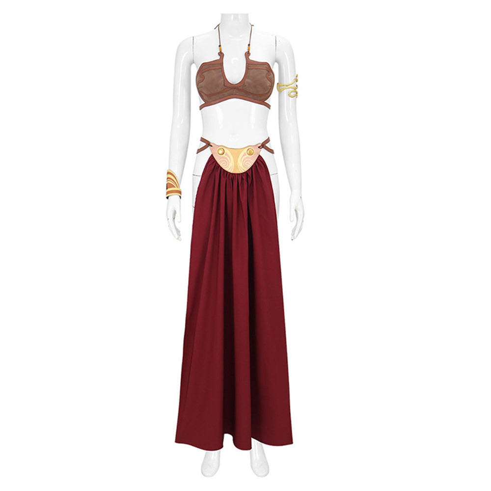 Costume cosplay da carnevale da principessa Leia Organa di Star Wars per adulti