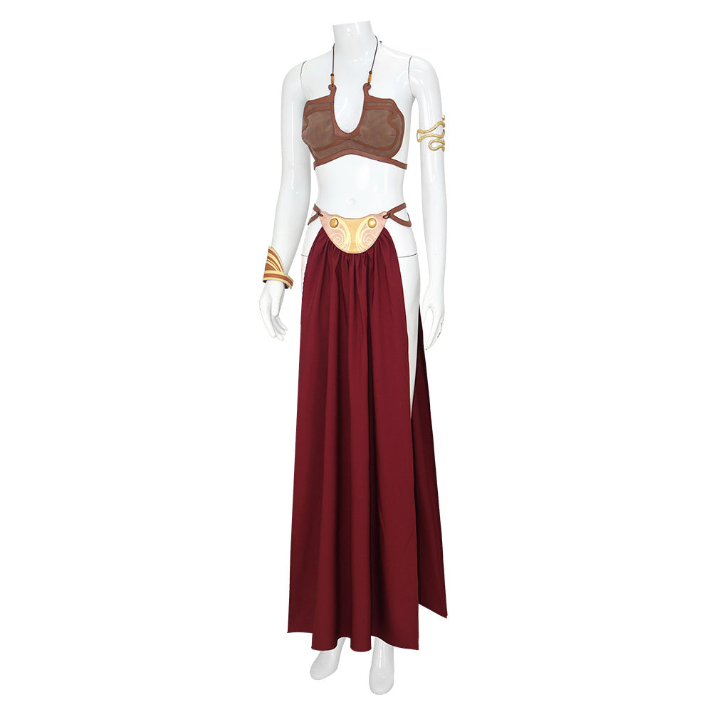 Costume cosplay da carnevale da principessa Leia Organa di Star Wars per adulti