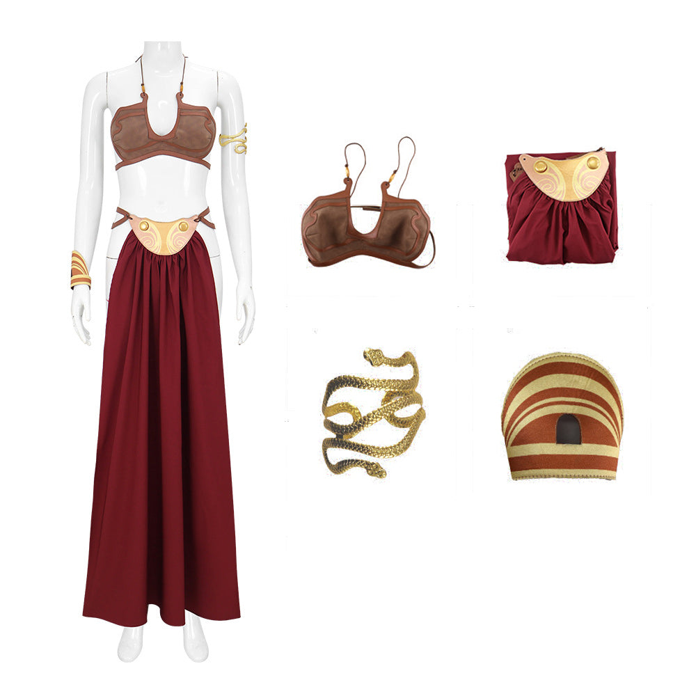 Costume cosplay da carnevale da principessa Leia Organa di Star Wars per adulti