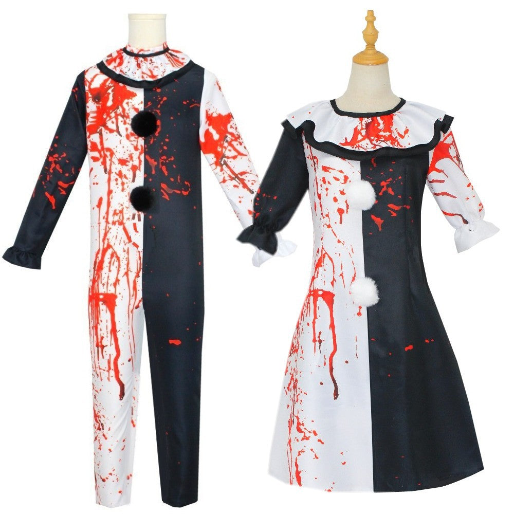 Terrifier 2 Arte Il Pagliaccio Joker Costume Cosplay Tuta Halloween