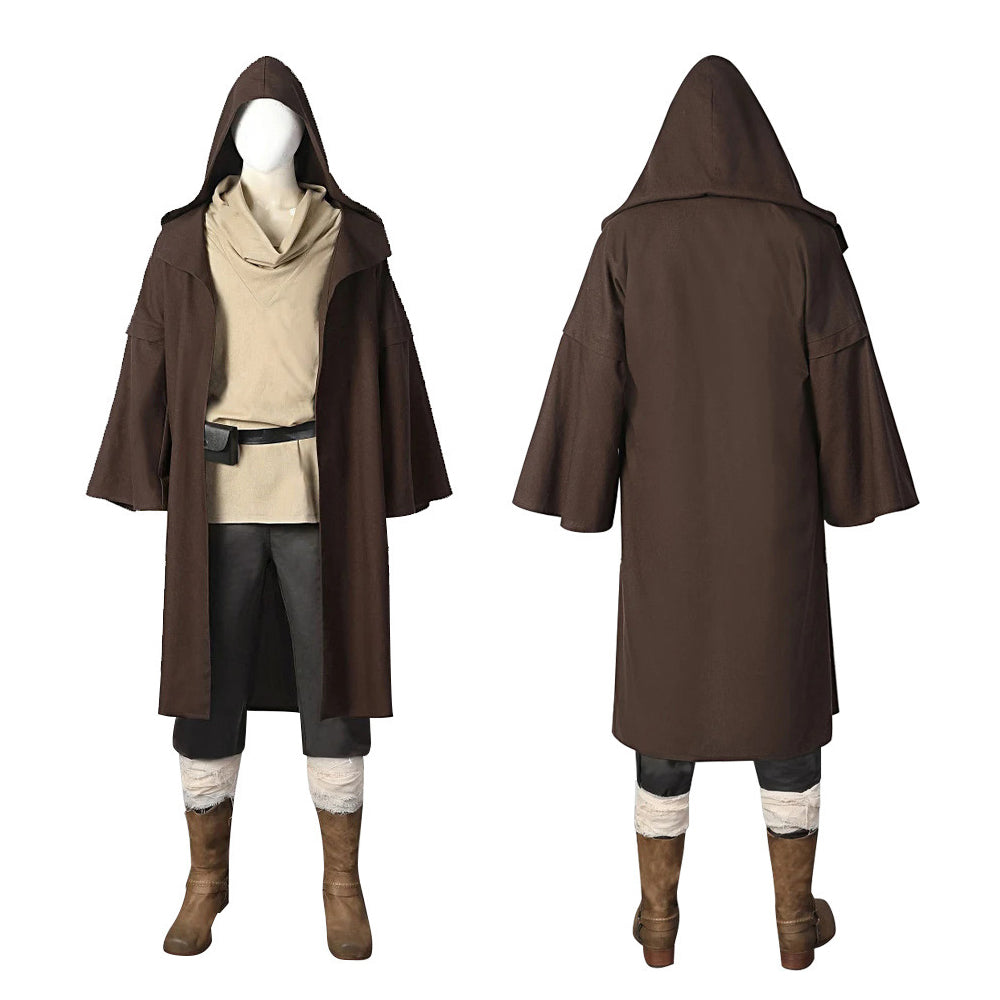 Costume cosplay di Obi Wan Kenobi, completo Star Wars per Halloween