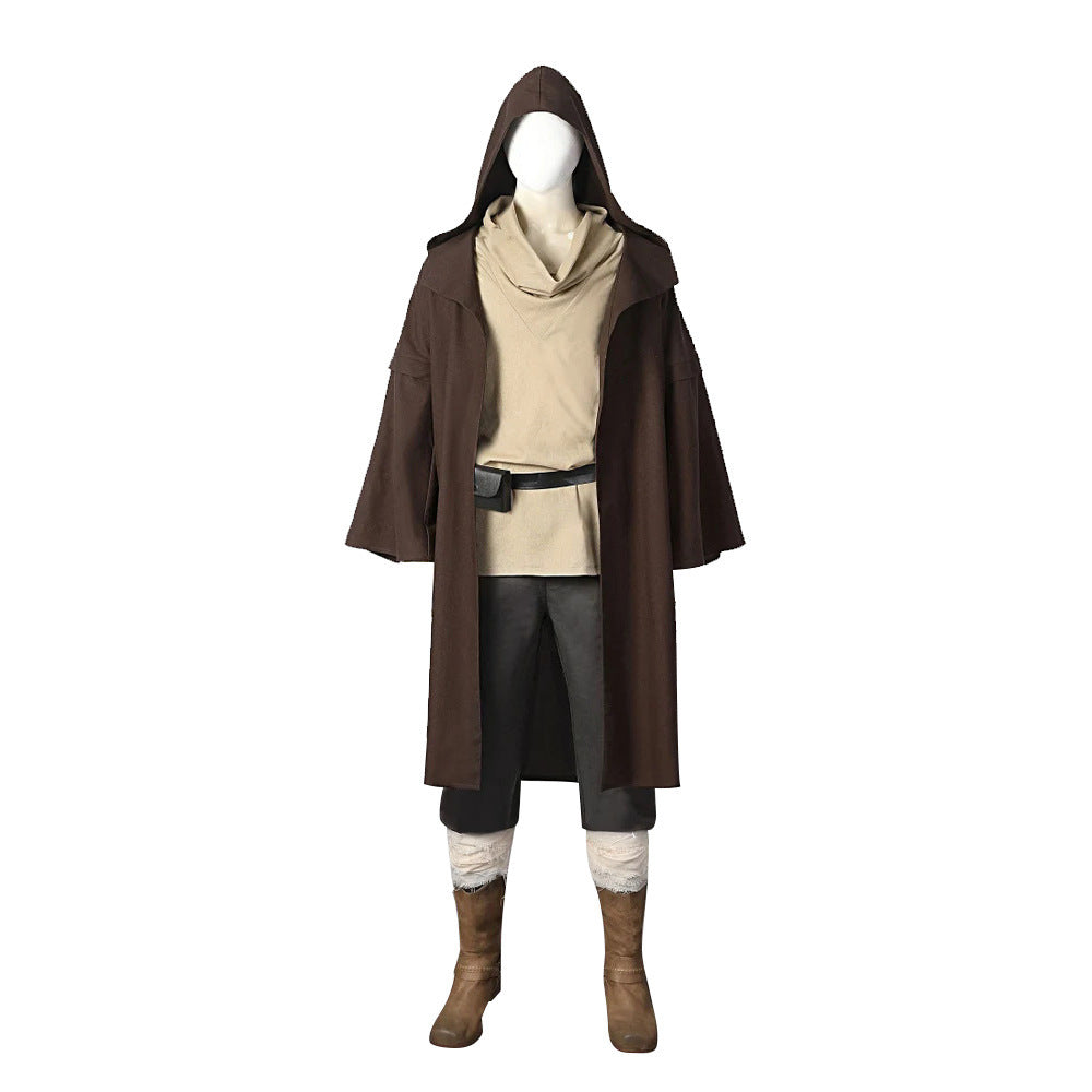 Costume cosplay di Obi Wan Kenobi, completo Star Wars per Halloween