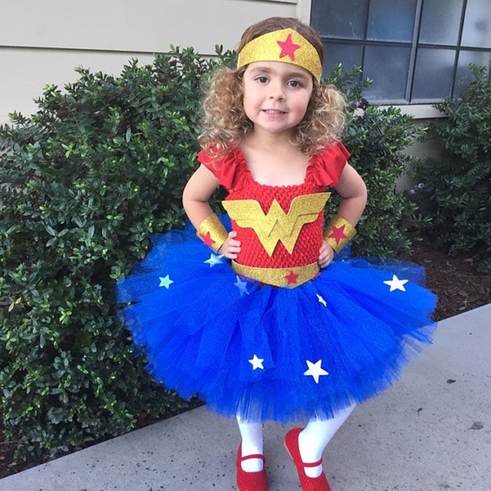 Costume di Wonder Woman costume da supereroe per ragazze