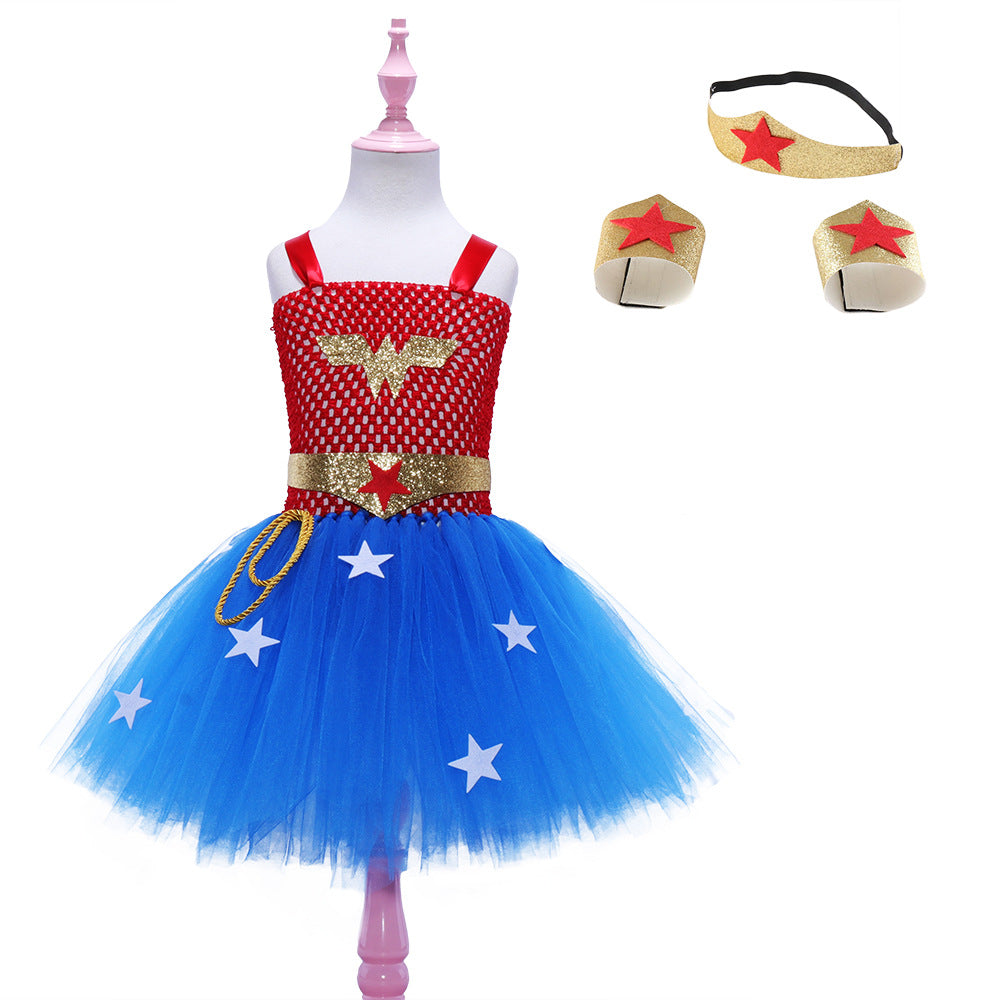 Costume di Wonder Woman costume da supereroe per ragazze
