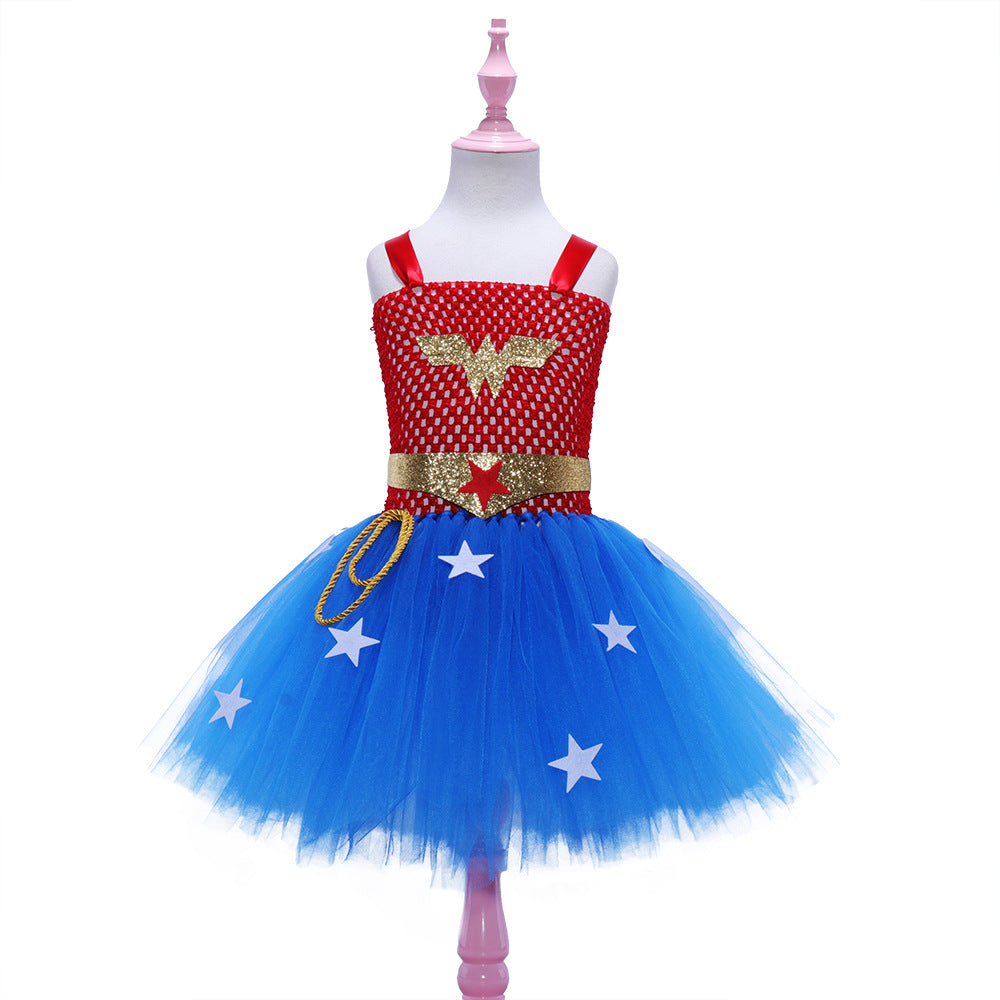 Costume di Wonder Woman costume da supereroe per ragazze