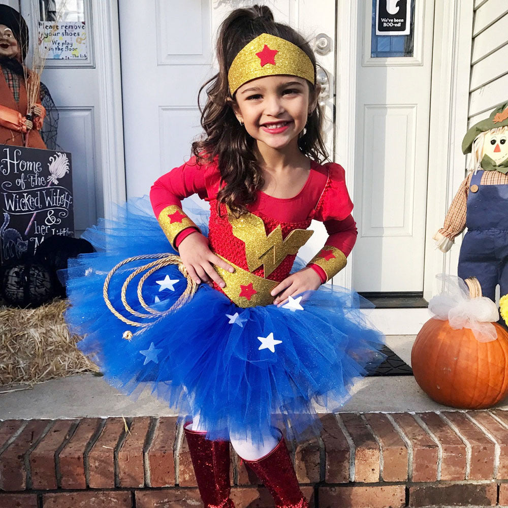 Costume di Wonder Woman costume da supereroe per ragazze
