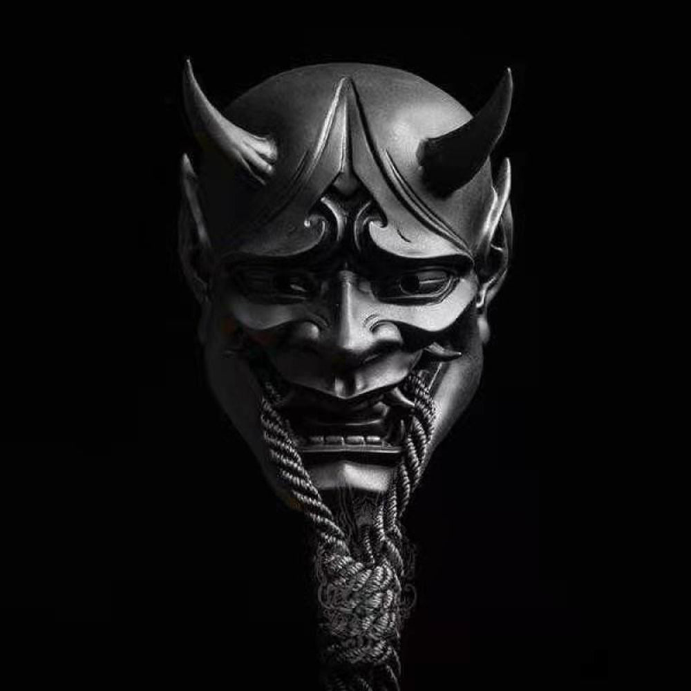 Oni mask Red Black Japanese Hannya Cosplay Halloween