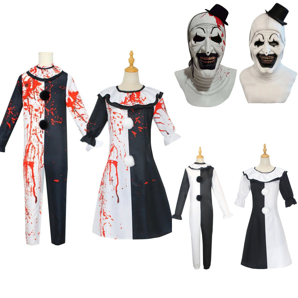 Terrifier 2 Arte Il Pagliaccio Joker Costume Cosplay Tuta Halloween